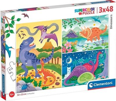 Clementoni - Dinosaurs (3x48-Piece Puzzle) - Limolin 