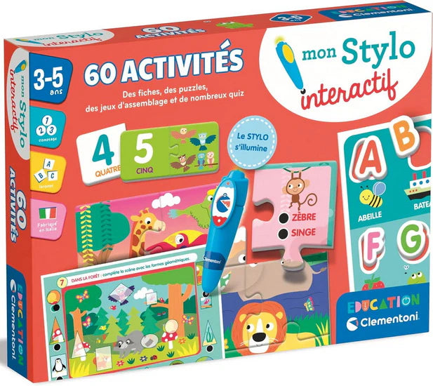 Clementoni - Education: Mon Stylo Interactif - 60 Activites - Limolin 