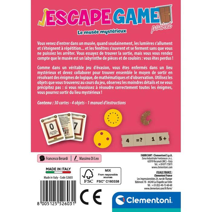 Clementoni - Escape Game - Musée - Limolin 
