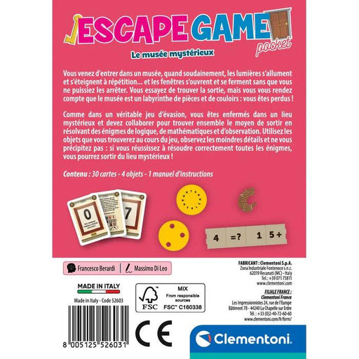 Clementoni - Escape Game - Musée - Limolin 