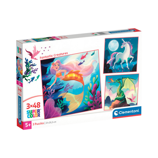 Clementoni - Fantastic Creatures (3x48 Pieces) - Limolin 