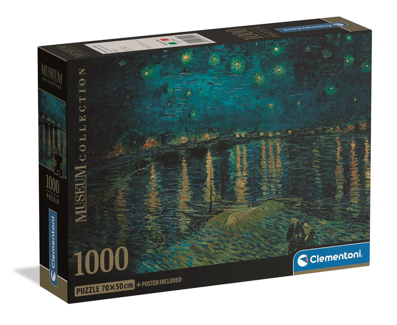 Clementoni - PZ1000: MUSEUM: STARRY NIGHT ON THE RHONE - VAN GOGH - Limolin 