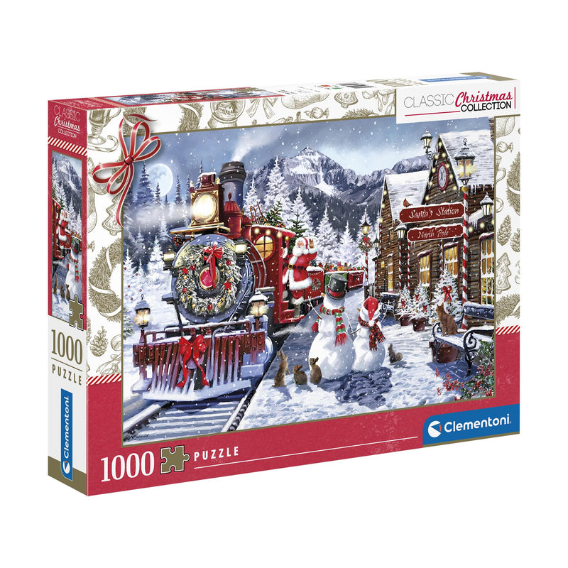 Clementoni - Pz500: Train Station With Snowmen - Limolin 