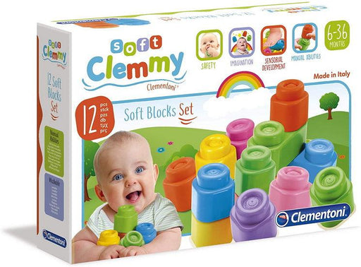 Clementoni - Soft Clemmy - Soft Blocks Set 12 Pcs - Limolin 