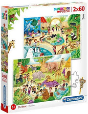 Clementoni - The Zoo (2x60-Piece Puzzle) - Limolin 
