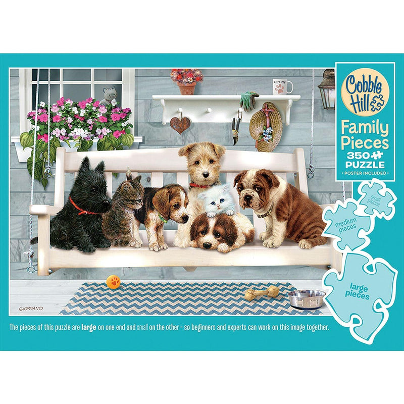 Cobble Hill - 3Porch Pals (350-Piece Puzzle) - Limolin 
