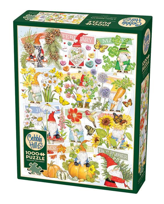 Cobble Hill - A Happy Gnome Life-1000 Piece Puzzle - Limolin 