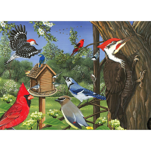 Cobble Hill - Around The Birdfeeder (35-Piece Puzzle Tray) - Limolin 