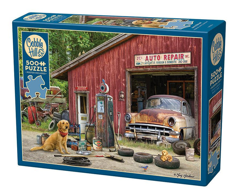 Cobble Hill - Auto Repair (500-Piece Puzzle) - Limolin 