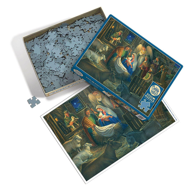 Cobble Hill - Awayin A Manger (500-Piece Puzzle) - Limolin 