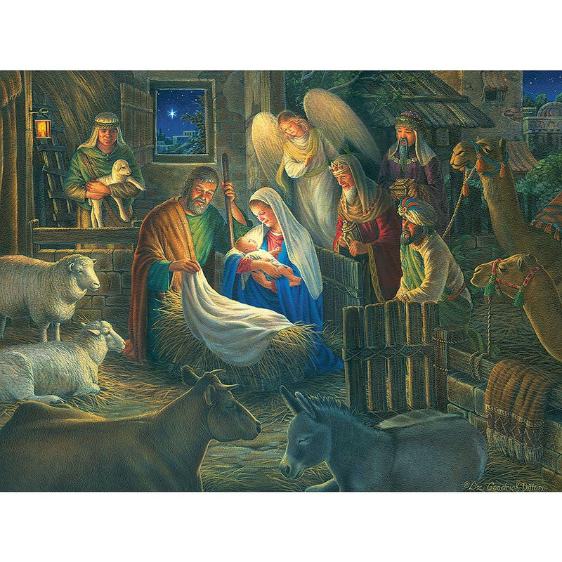 Cobble Hill - Awayin A Manger (500-Piece Puzzle) - Limolin 