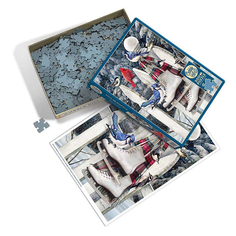 Cobble Hill - Birds With Skates (500-Piece Puzzle) - Limolin 