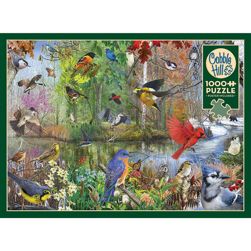 Cobble Hill - Birds of The Season (1000-Piece Puzzle) - Limolin 