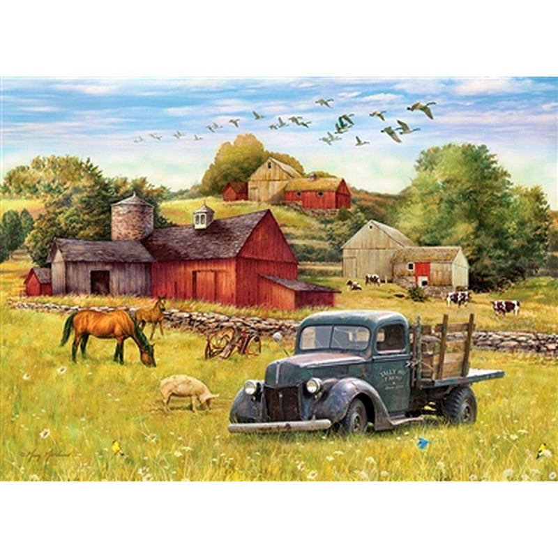 Cobble Hill - Blue Truck Farm (35-Piece Puzzle Tray) - Limolin 