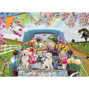 Cobble Hill - Country Truckin Autumn (500-Piece Puzzle) - Limolin 
