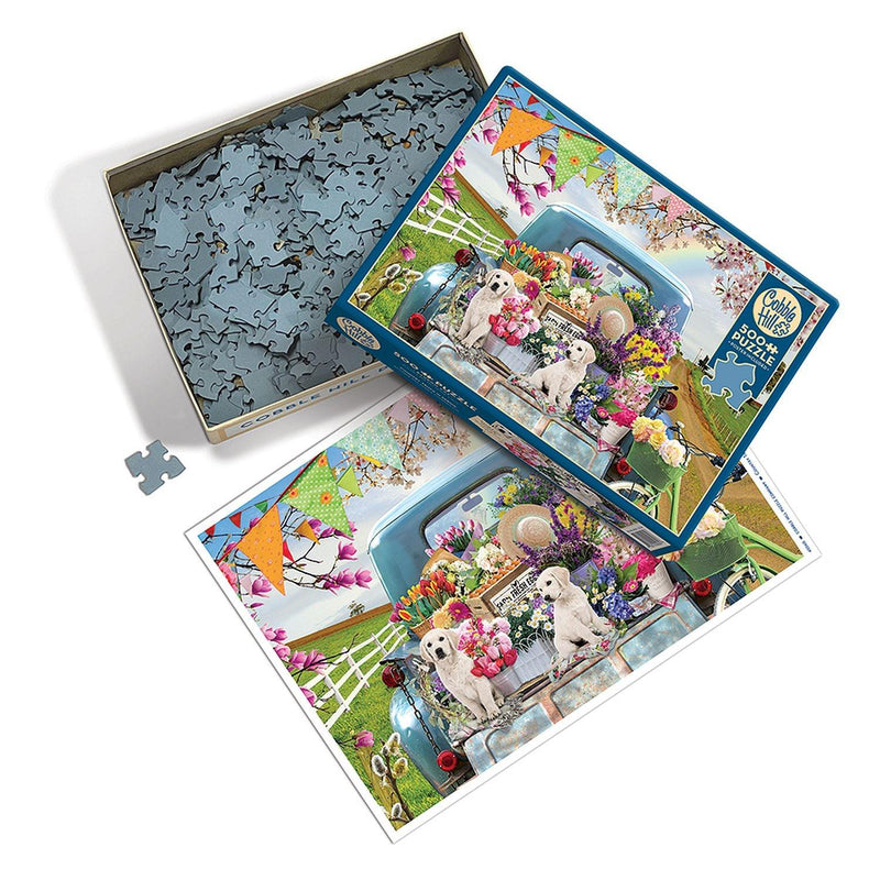 Cobble Hill - Country Truckin Autumn (500-Piece Puzzle) - Limolin 