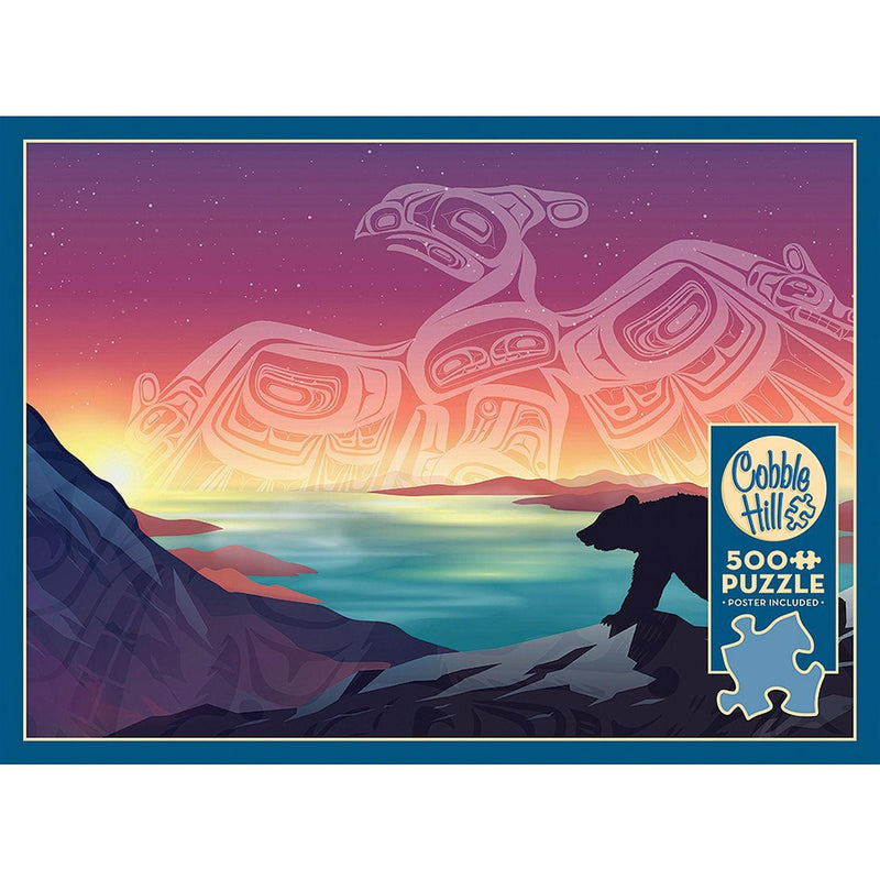 Cobble Hill - Crossings - Thunderbird And Bear (500-Piece Puzzle) - Limolin 