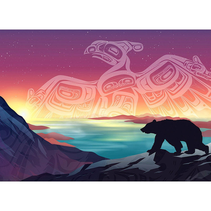 Cobble Hill - Crossings - Thunderbird And Bear (500-Piece Puzzle) - Limolin 