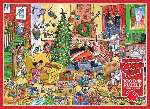 Cobble Hill - DoodleTown: Catching Santa (1000-Piece Puzzle) - Limolin 