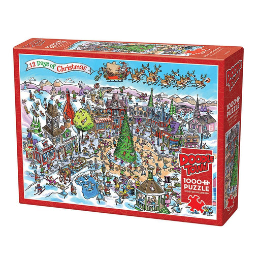 Cobble Hill - Doodletown - 12 Days of Christmas (1000-Piece Puzzle) - Limolin 