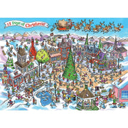 Cobble Hill - Doodletown - 12 Days of Christmas (1000-Piece Puzzle) - Limolin 
