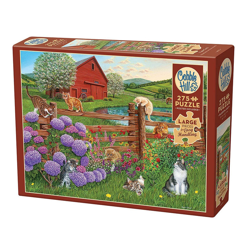 Cobble Hill - Farm Cats (275-Piece Puzzle) - Limolin 