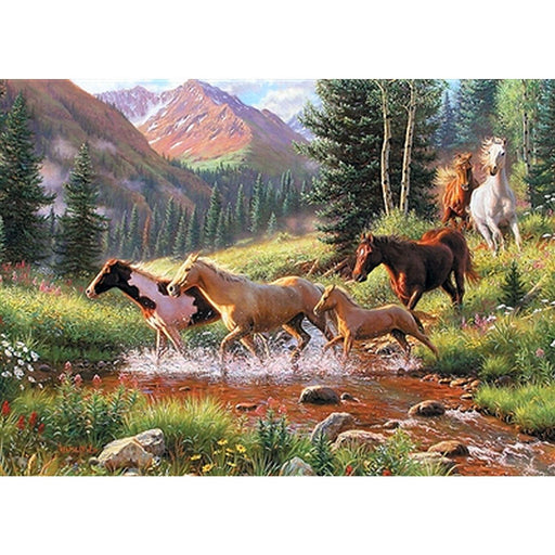 Cobble Hill - Horse Stream (35-Piece Puzzle Tray) - Limolin 
