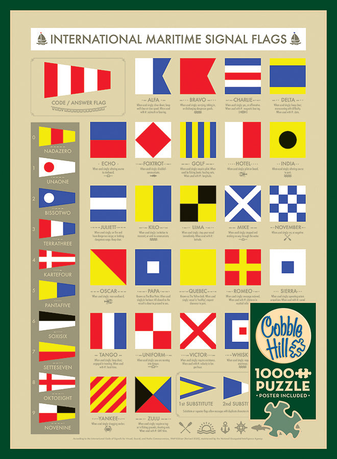 Cobble Hill - International Maritime Signal Flags (1000-Piece Puzzle) - Limolin 