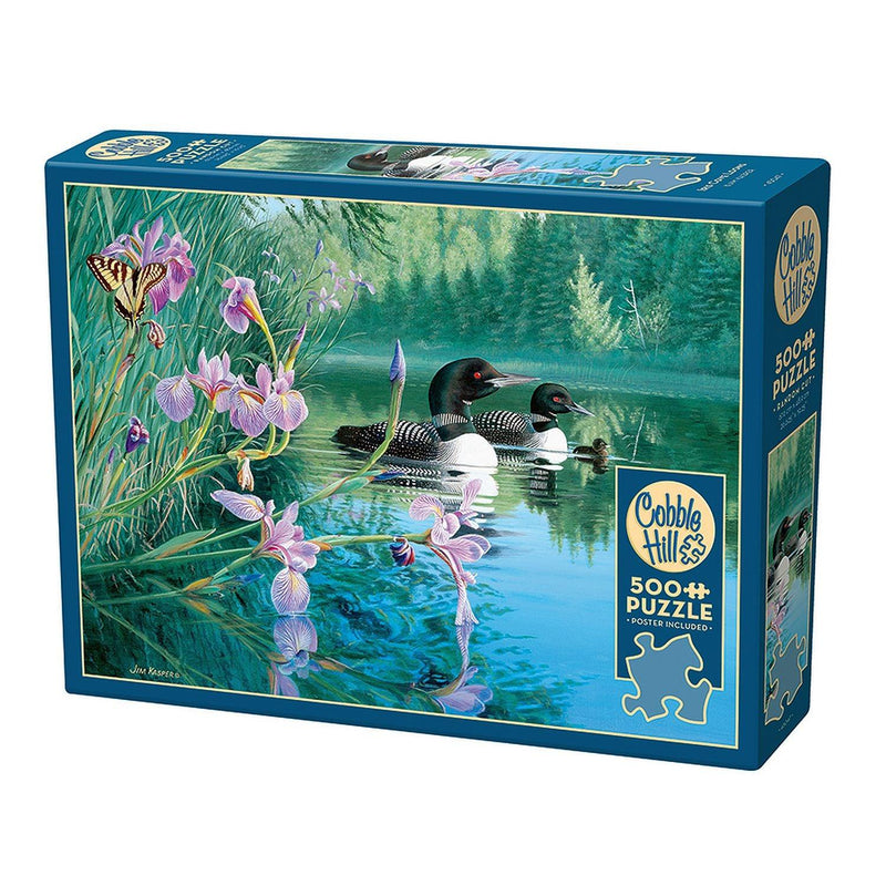 Cobble Hill - Iris Cove Loons (500-Piece Puzzle) - Limolin 