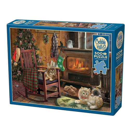 Cobble Hill - Kittens By The Stove (500-Piece Puzzle) - Limolin 