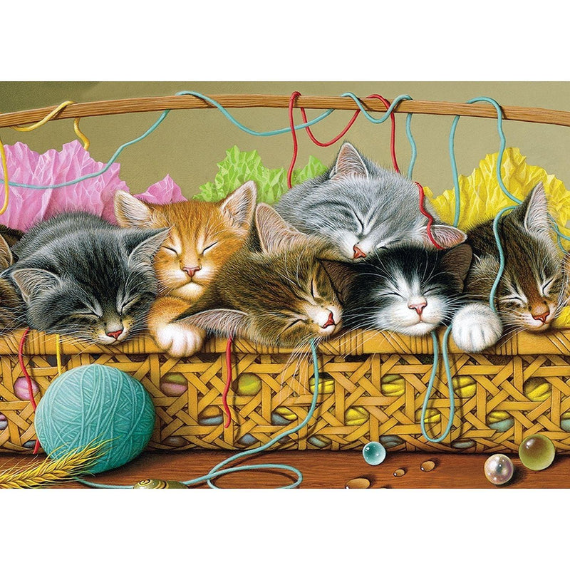 Cobble Hill - Kittensin Basket (35-Piece Puzzle Tray) - Limolin 