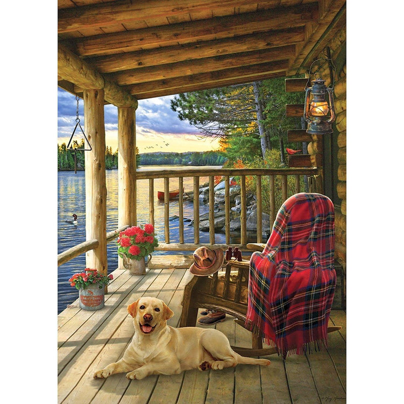 Cobble Hill - Lake Cabin Labrador (35-Piece Puzzle Tray) - Limolin 