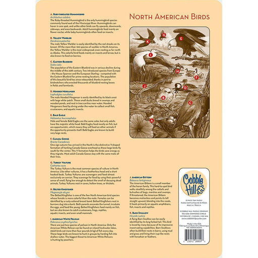 Cobble Hill - North American Birds (35-Piece Puzzle Tray) - Limolin 