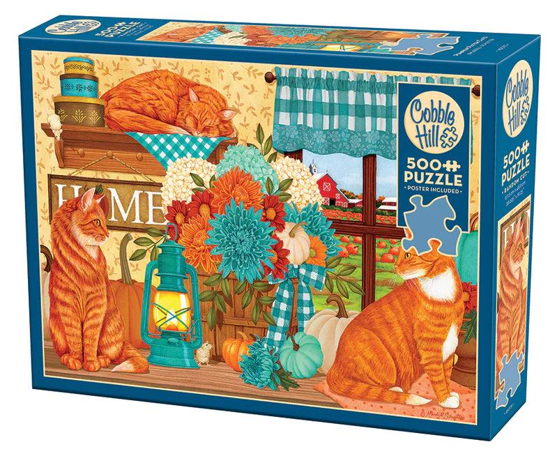 Cobble Hill - Pumpkin Patch Cats-500 Piece Puzzle - Limolin 