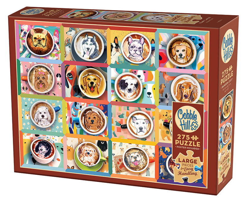 Cobble Hill - Puppy Lattes (275-Piece Puzzle) - Limolin 