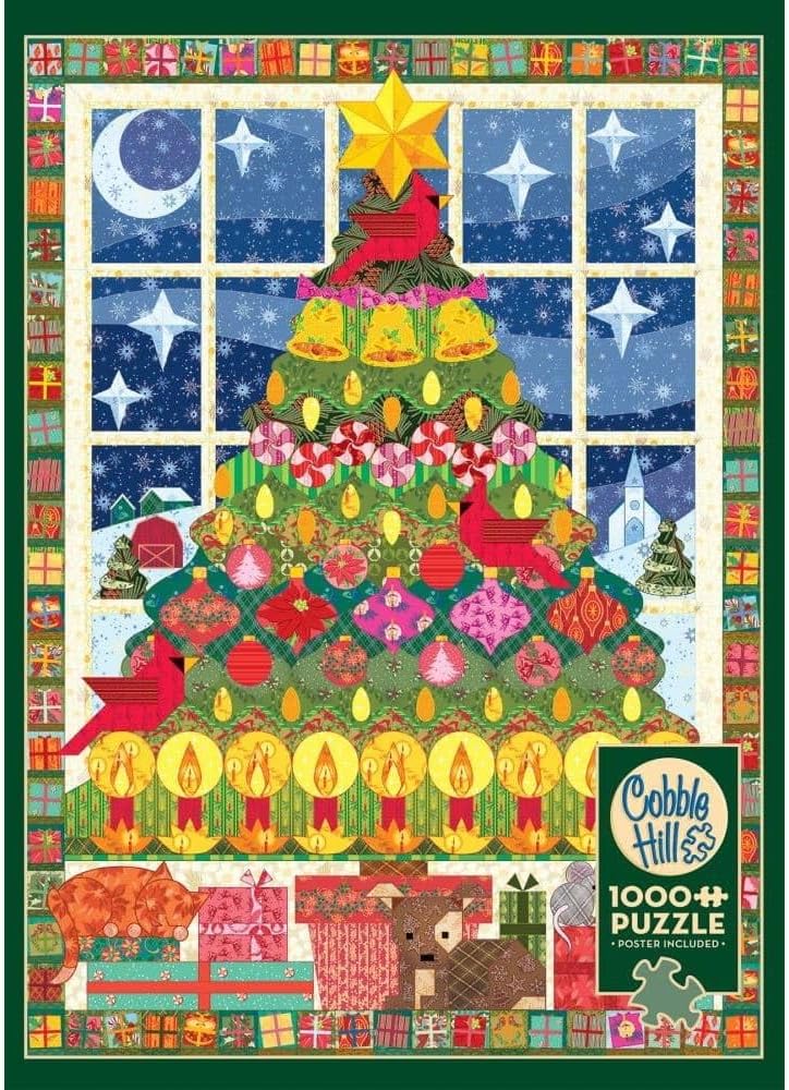 Cobble Hill - Quilted Christmas Tree (1000-Piece Puzzle) - Limolin 