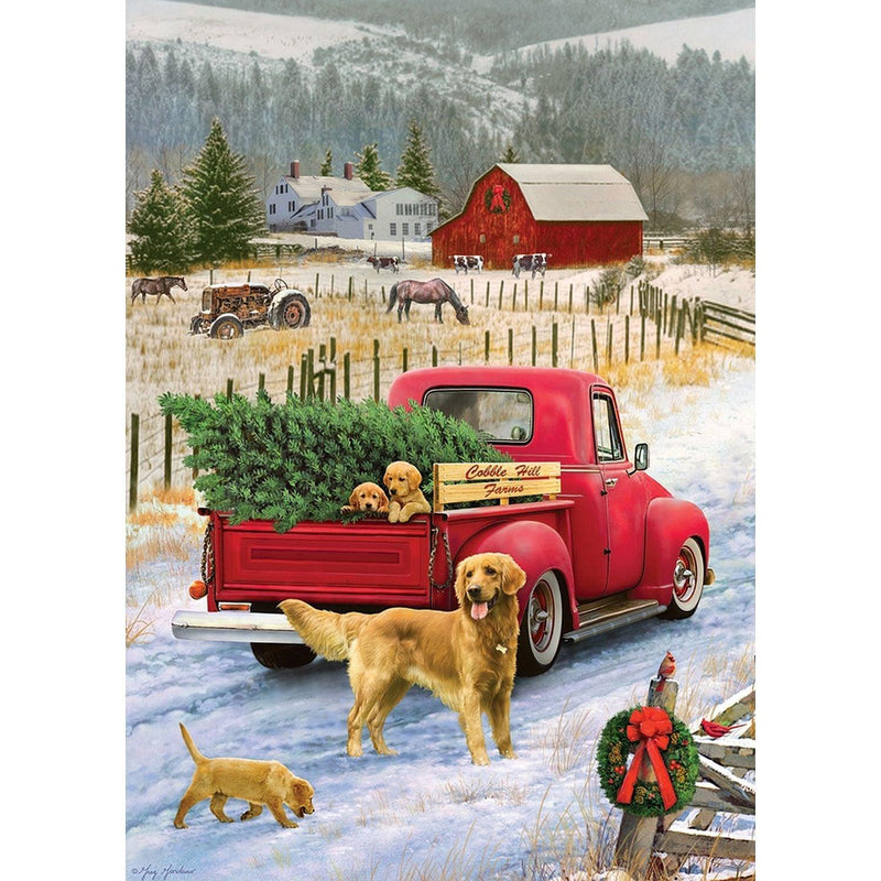 Cobble Hill - Red Truck Farm (35-Piece Puzzle Tray) - Limolin 