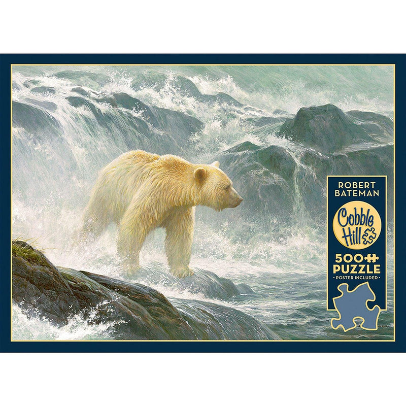 Cobble Hill - Salmon Watch - Spirit Bear (500-Piece Puzzle) - Limolin 