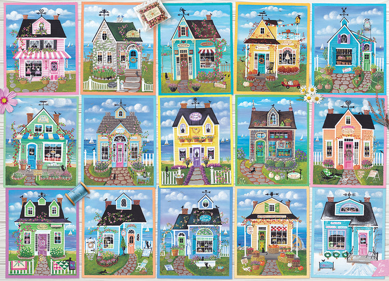 Cobble Hill - Seaside Shops (1000-Piece Puzzle) - Limolin 
