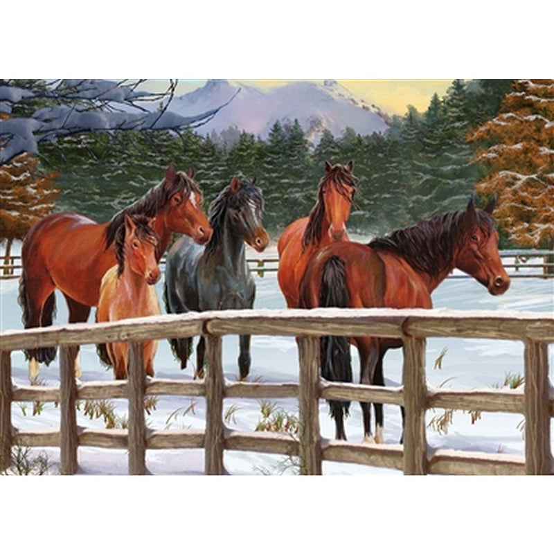 Cobble Hill - Snowy Pasture (35-Piece Puzzle Tray) - Limolin 