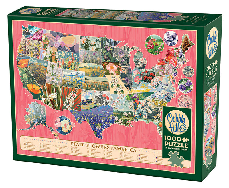 Cobble Hill - State Flowers of America (1000-Piece Puzzle) - Limolin 