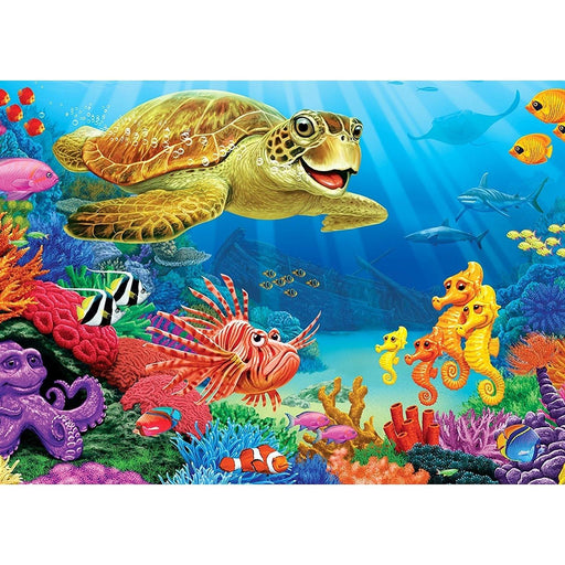 Cobble Hill - Undersea Turtle (35-Piece Puzzle Tray) - Limolin 