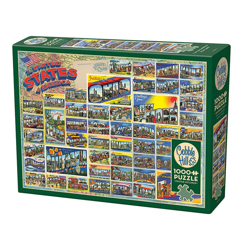 Cobble Hill - Vintage American Postcards (1000-Piece Puzzle) - Limolin 