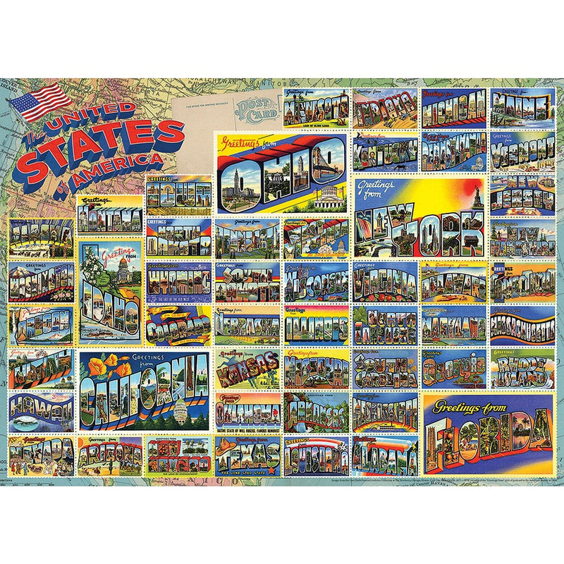 Cobble Hill - Vintage American Postcards (1000-Piece Puzzle) - Limolin 