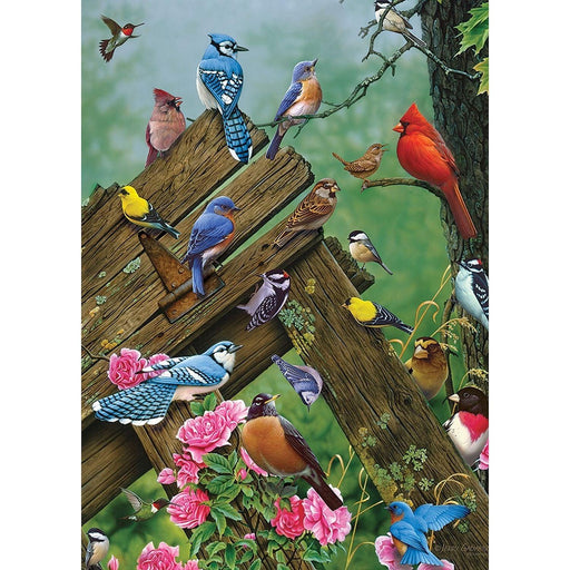 Cobble Hill - Wildbird Gathering (35-Piece Puzzle Tray) - Limolin 