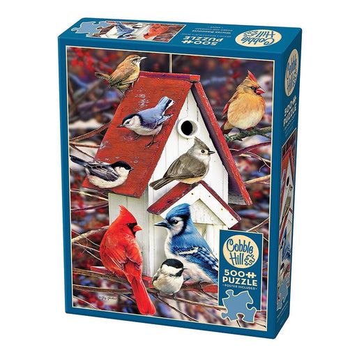 Cobble Hill - Winter Birdhouse (500-Piece Puzzle) - Limolin 