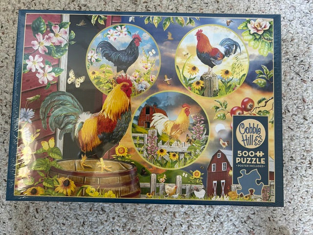 Cobble Hill - Rooster Magic (500-Piece Puzzle)