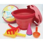 Compact Toys - 7-In-1 Sand Toys Set (Red) - Limolin 