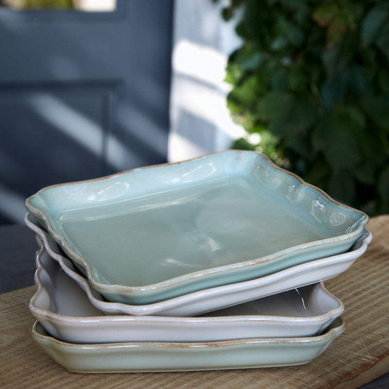 Costa Nova - Alentejo White Square tray - Limolin 
