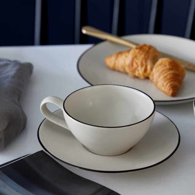 Costa Nova - Augusta Natural Tea cup & saucer - Limolin 